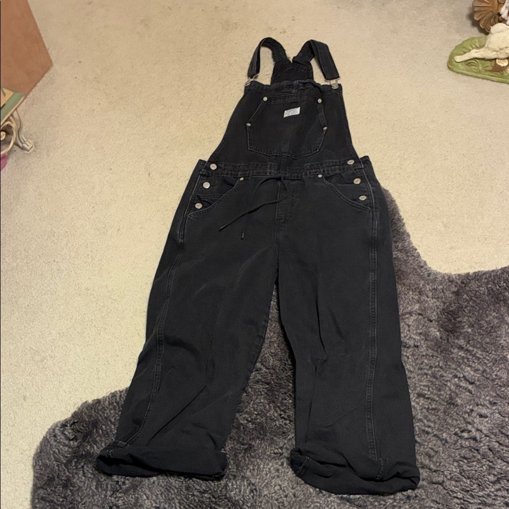 Levi's Black Denim Overalls
